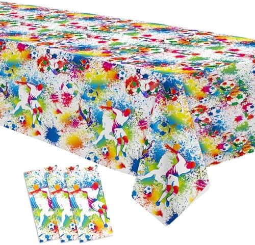 Soccer Party Tablecloths 3Pack 54in x 108in