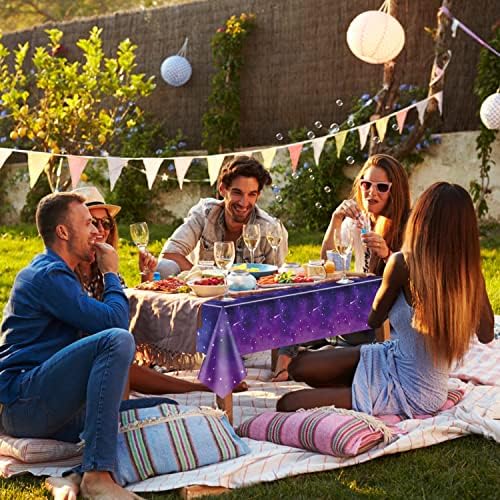 4 Pack Space Galaxy Party Tablecloths for Themed Events