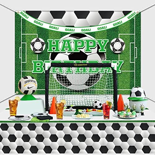 Soccer Birthday Backdrop and Tablecloth Set