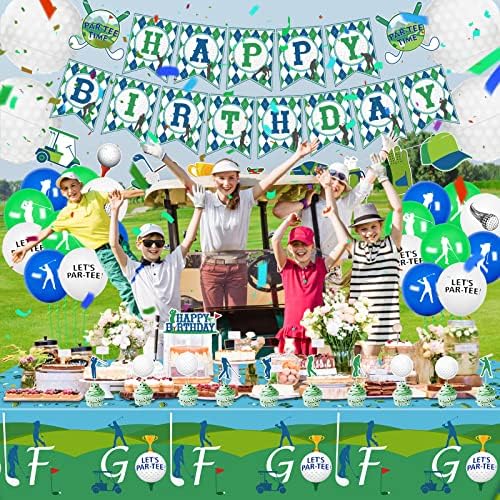2 Pack Golf Themed Tablecloths 51x87 PE Plastic