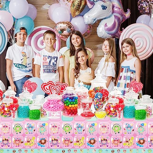 PHOGARY 3-Pack Donut Tablecloths for Kids Parties