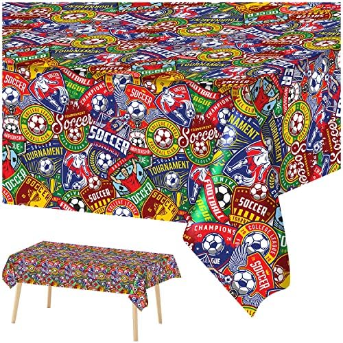Soccer Football Tablecloth for Birthday and Baby Shower Parties