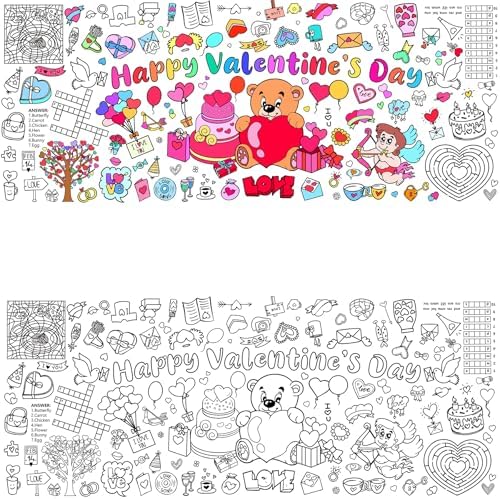 ZAKVOOR Giant Coloring Tablecloth - 30 x 72 Inches