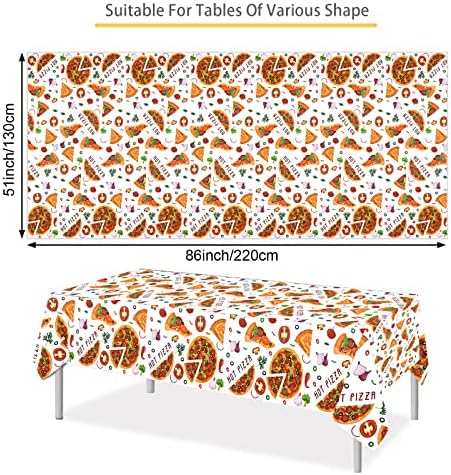 PHOGARY Pizza Tablecloth Plastic Party Decor