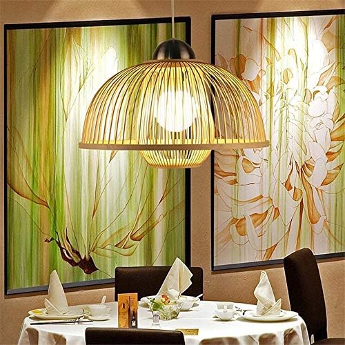 Woven Bamboo Candle Chandelier for Home Decor