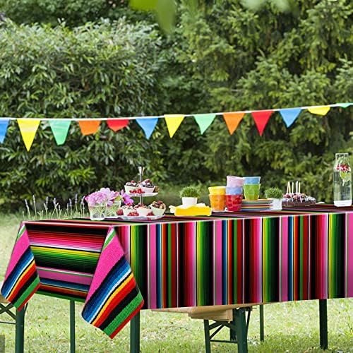 6 Pcs Cinco De Mayo Tablecover with Mexican Fiesta Design