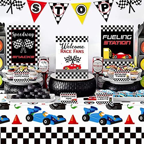 3 Pack Racing Car Table Covers for Parties and Events