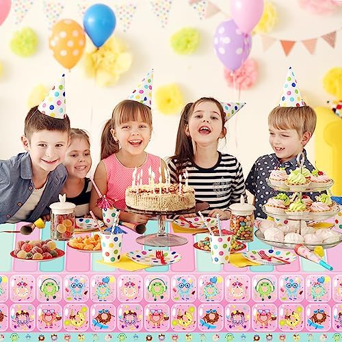 PHOGARY 3-Pack Donut Tablecloths for Kids Parties