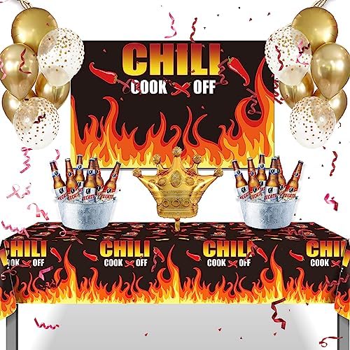 MOZUI Hot Pot Chili Themed Tablecloth 54 x 87In