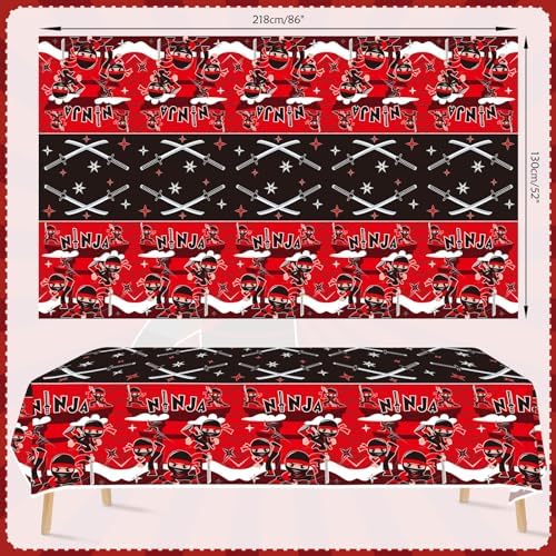 3 Piece Ninja Birthday Tablecloth Set 51 x 865 Inch