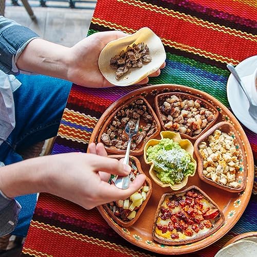 Buryeah 12 Pcs Mexican Fiesta Tablecloths 54x108 Inch Waterproof Disposable Party Covers