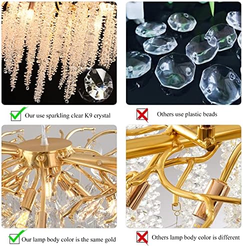 Gold Crystal Tree Branch Chandelier 13 Lights