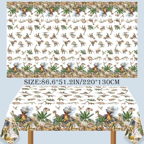 Dinosaur Party Tablecloth for Boys 1st 2nd 3rd 4th 5th 10th Birthday