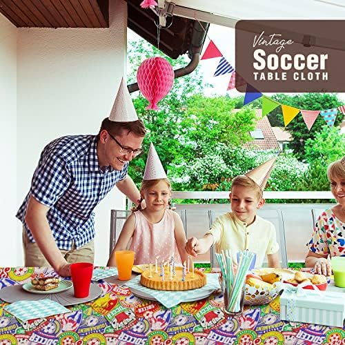 Soccer Football Tablecloth for Birthday and Baby Shower Parties