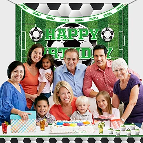 Soccer Birthday Backdrop and Tablecloth Set