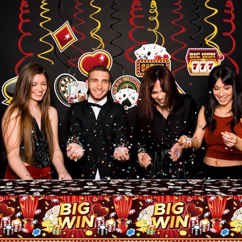 Parrtty Hurrican Poker Plastic Tablecloth Set 2 Pcs