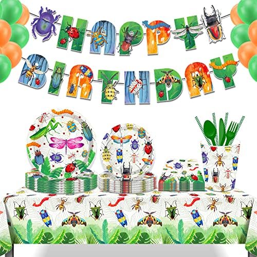 2PCS Insect Themed Tablecloths for Bug Parties
