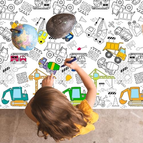 Gosknor Construction Coloring Table Cloth 102x55in