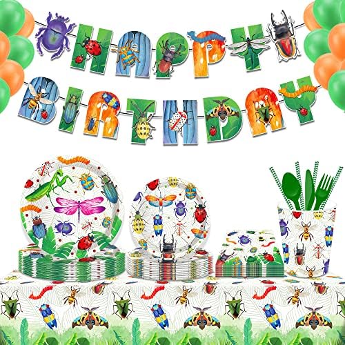 2PCS Insect Themed Tablecloths for Bug Parties