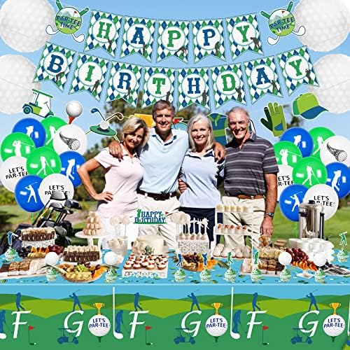 2 Pack Golf Themed Tablecloths 51x87 PE Plastic