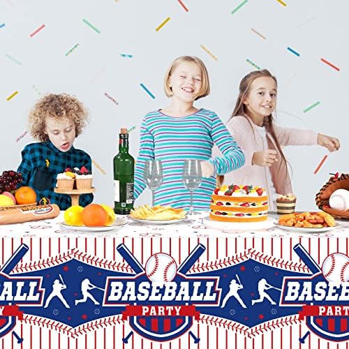 Newwiee 3 Pcs Baseball Party Table Cover