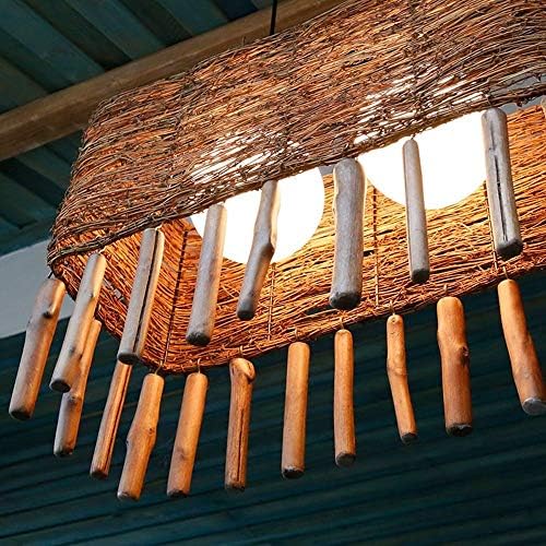 Man Dream Ceiling Pendant Light with Bamboo Art Sculpture