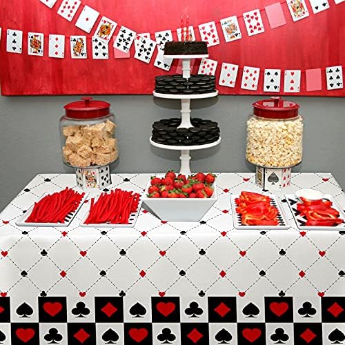 PHOGARY 2 Pack Casino Themed Tablecloths