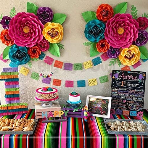 6 Pcs Cinco De Mayo Tablecover with Mexican Fiesta Design