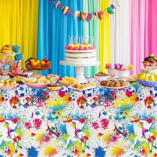 Soccer Party Tablecloths 3Pack 54in x 108in