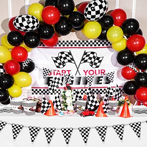 Irenare 6 Piece Racing Car Table Covers for Birthday Parties