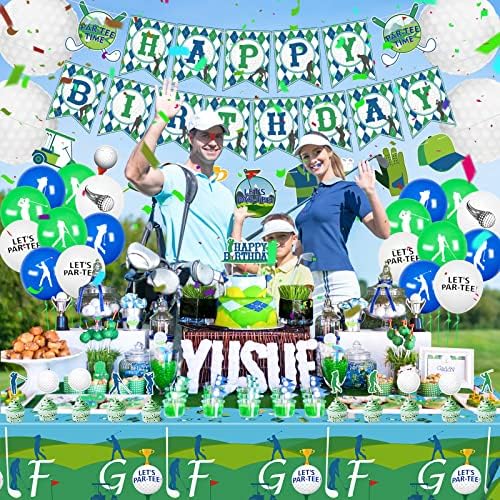 2 Pack Golf Themed Tablecloths 51x87 PE Plastic
