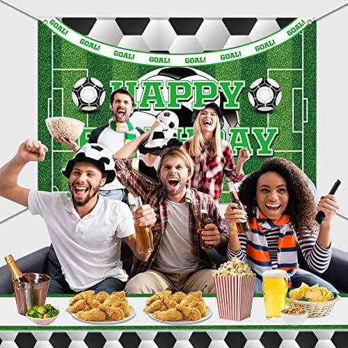 Soccer Birthday Backdrop and Tablecloth Set