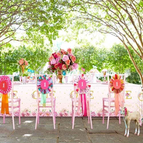 2 Pack Floral Little Miss Onederful 1st Birthday Tablecloths