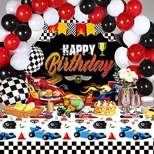 3 Pack Racing Car Table Covers for Parties and Events