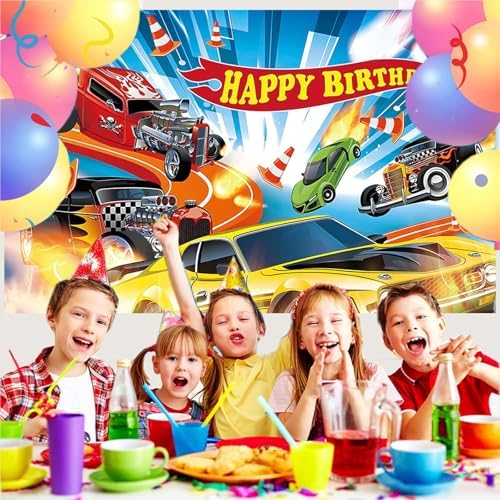 Hot Race Car Party Decorations Game Birthday Supplies Set