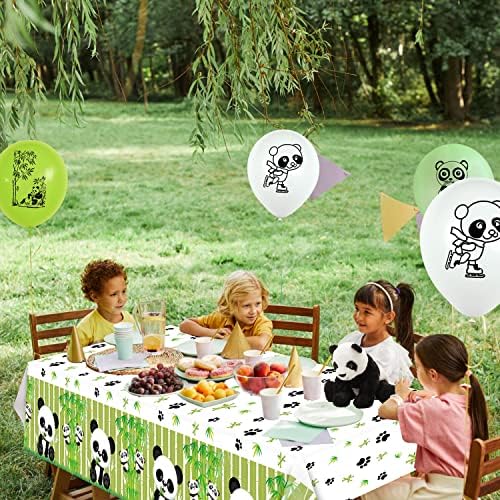 4 Pack Panda Theme Tablecloths for Birthday Parties